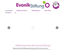Tablet Screenshot of evonik-stiftung.de